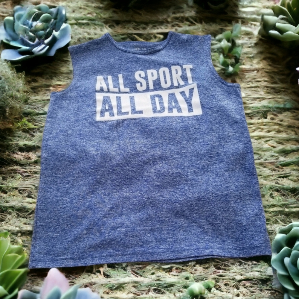 Children's place Cut off tee shirt sz 7/8 blue